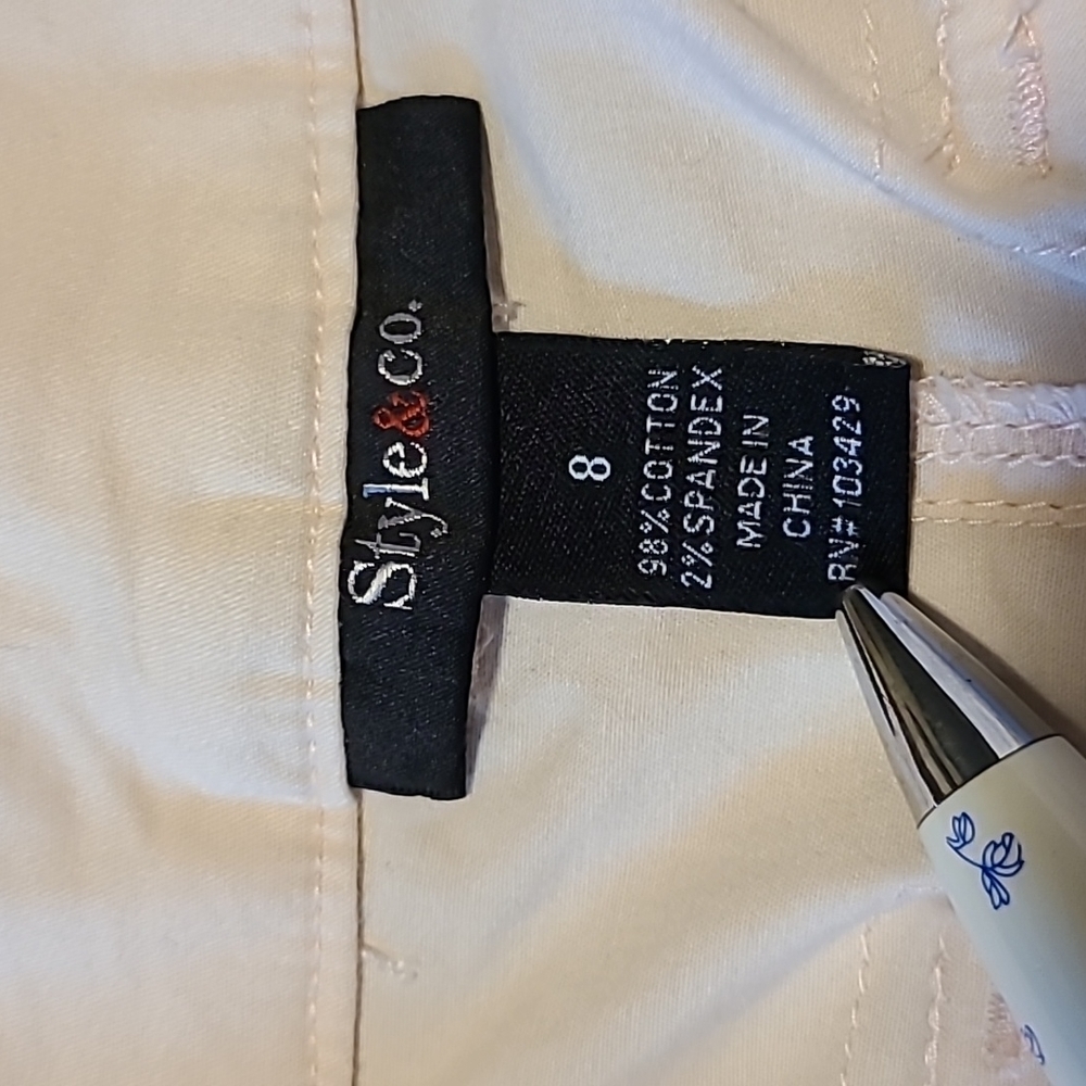 Style & Co Blush Roll Up Pants - Picture 4 of 6